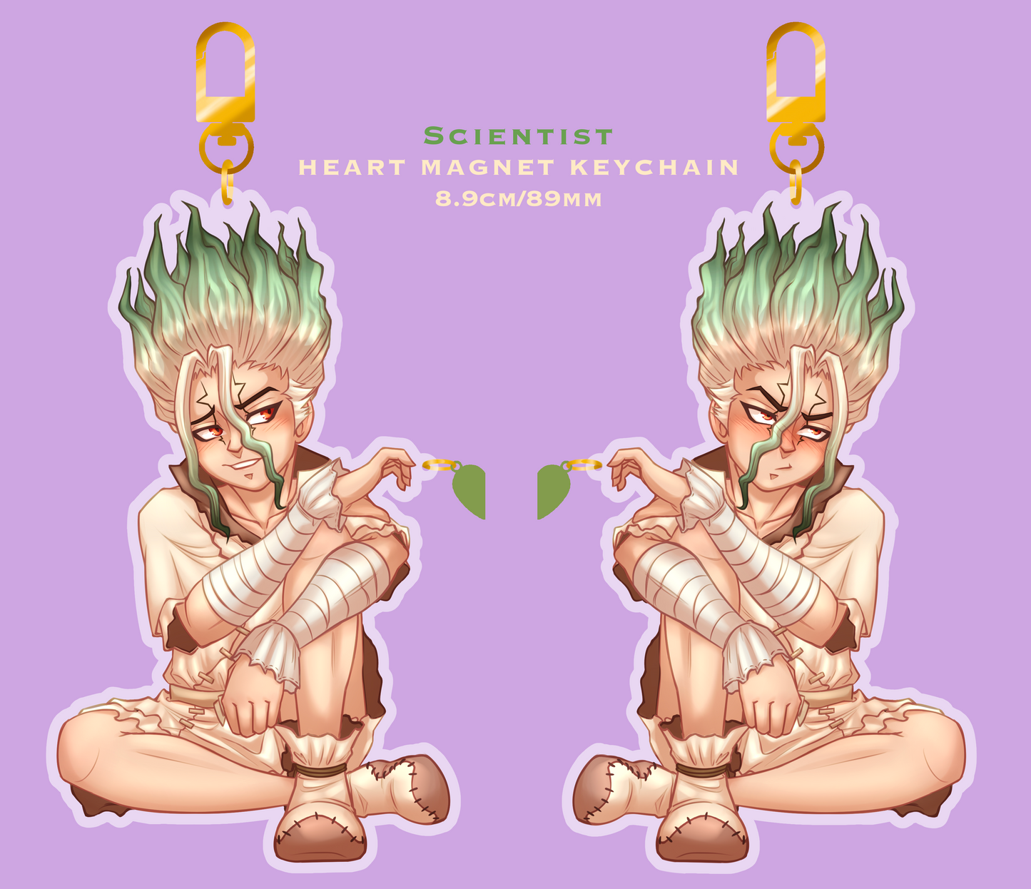 Heart Keychain- Scientist