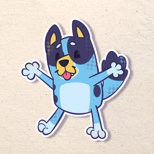 Blue Doggy Sticker